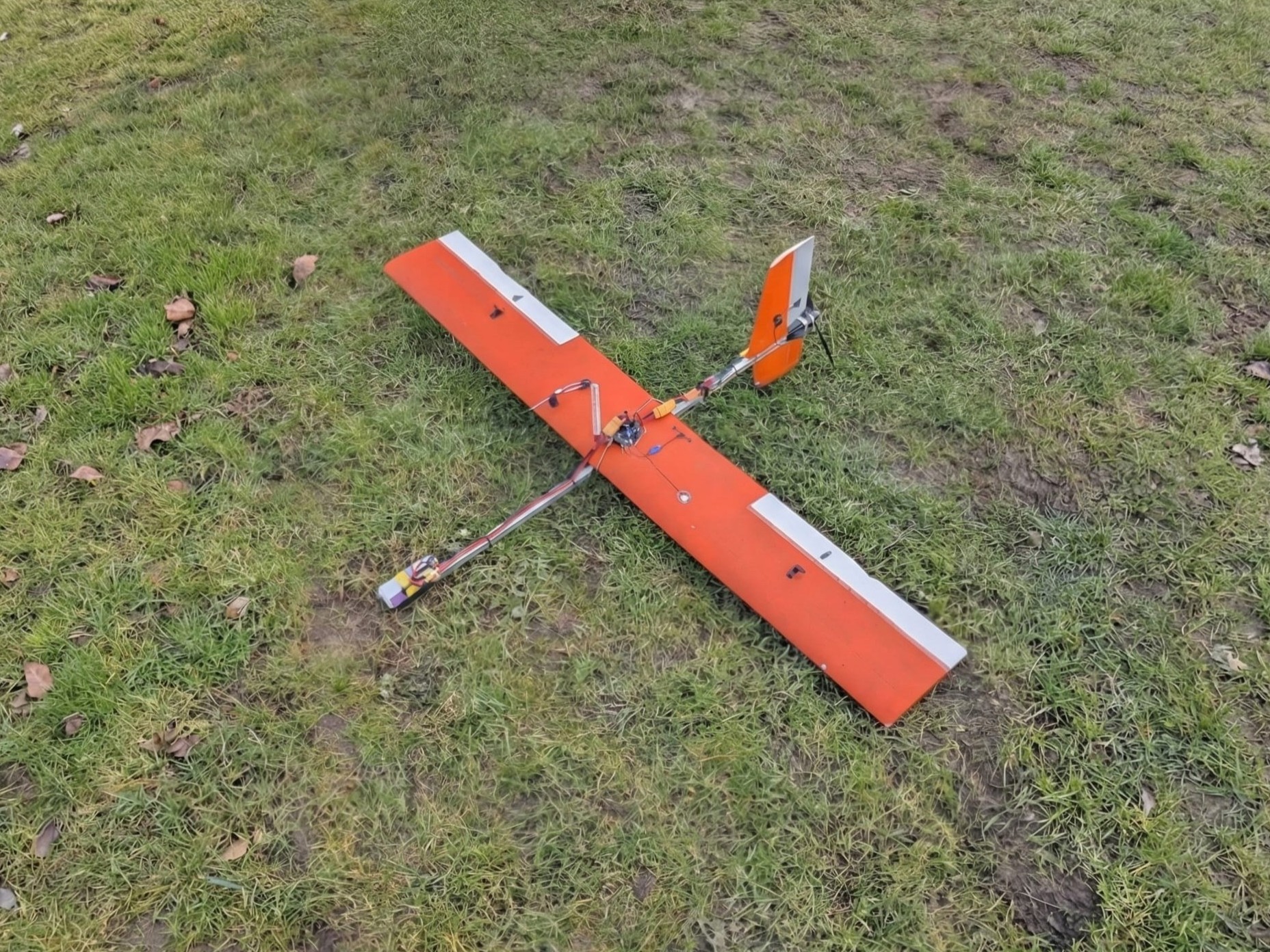 A photo of the first prototype on grass